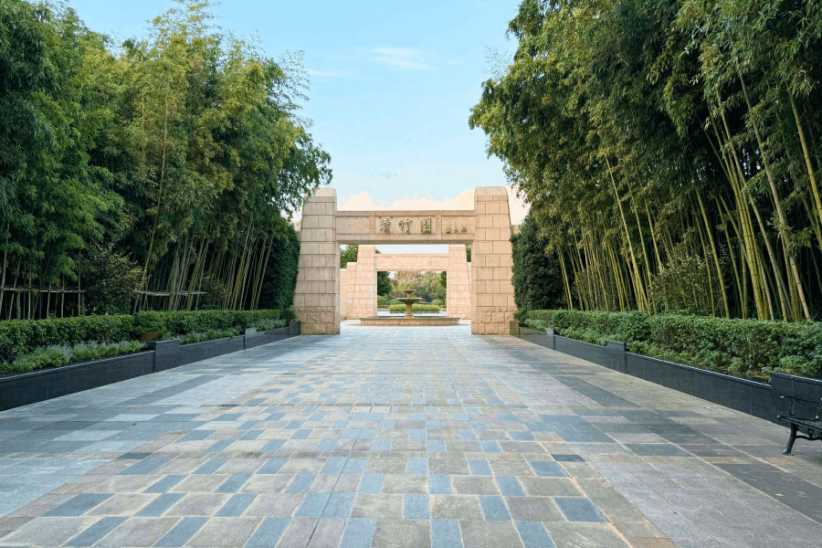 上海市嘉定区清竹园陵园大门图