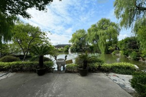 太仓市双凤纪念园园区湖景图