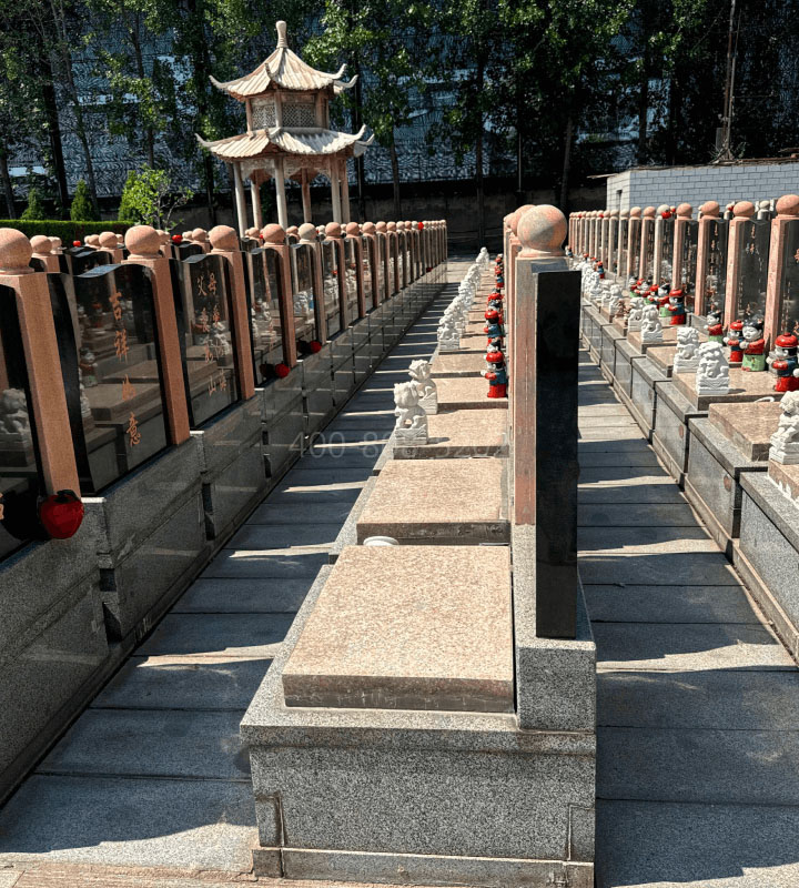 天津西青区万寿园公墓传统立碑墓型2号