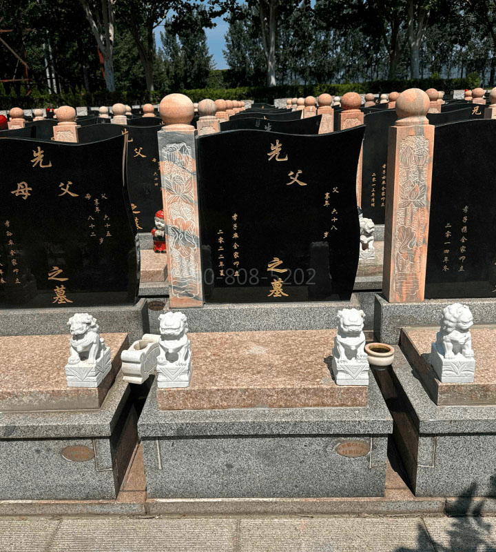 天津西青区万寿园公墓传统立碑墓型2号