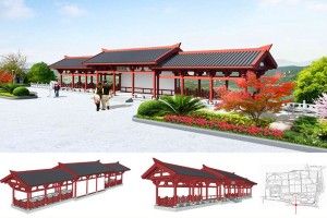 郑州市新密市凤凰山人文纪念园园区建筑图